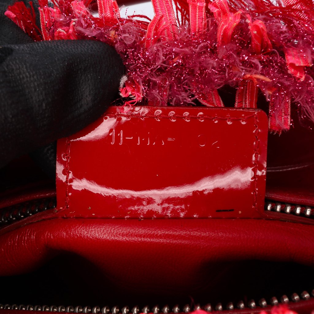 Dior Medium Tweed Fringe Rhinestone Lady Dior - 5