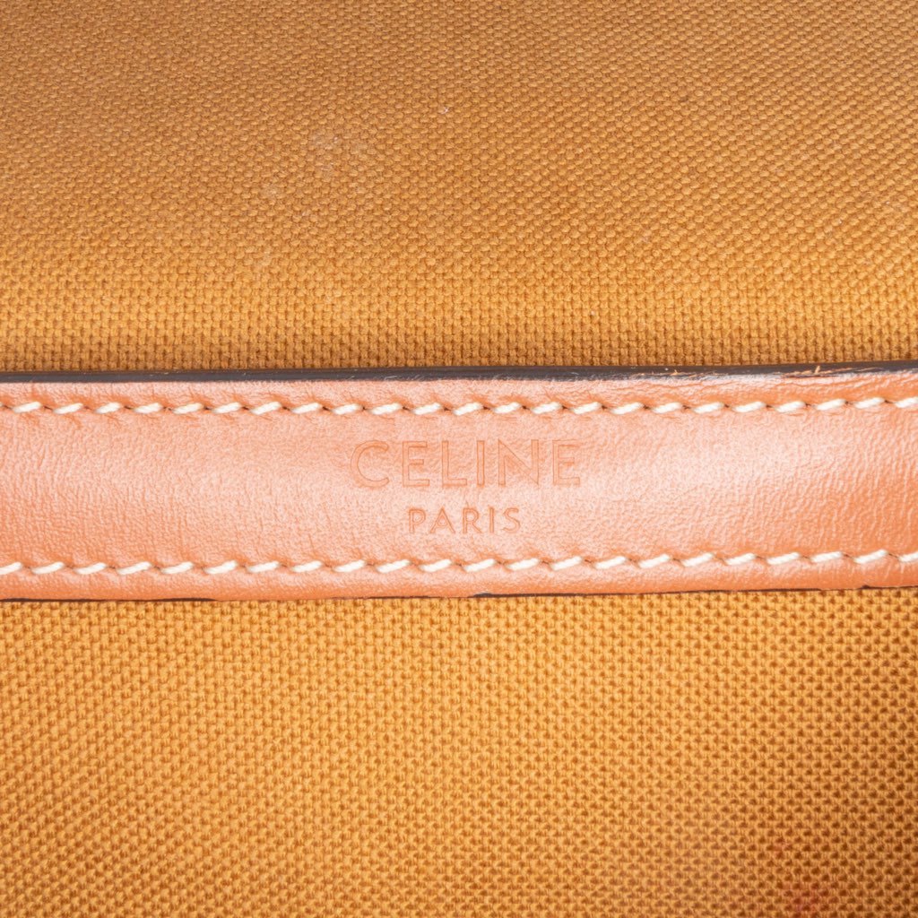 Celine Medium Triomphe Coated Canvas Folco Crossbody - 5