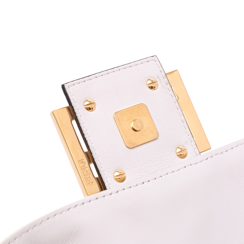 Fendi Large Zucca Embossed Leather Baguette Satchel - Detail 2