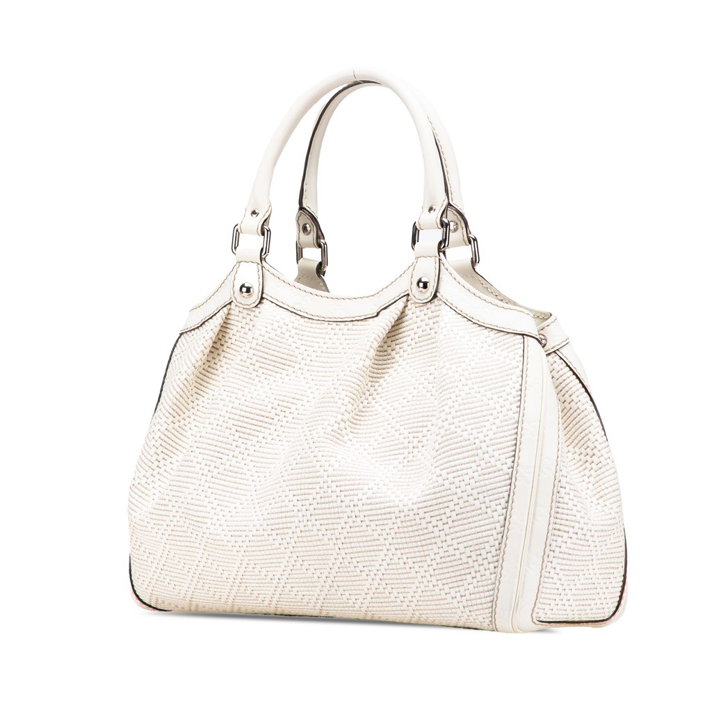 Gucci Medium Diamante Raffia Sukey Tote - Back view