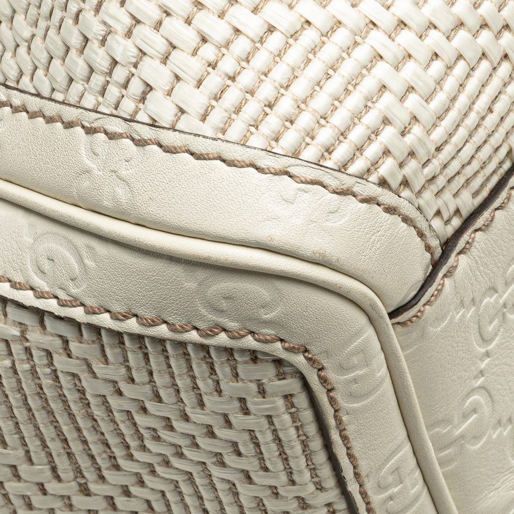 Gucci Medium Diamante Raffia Sukey Tote - Image 12