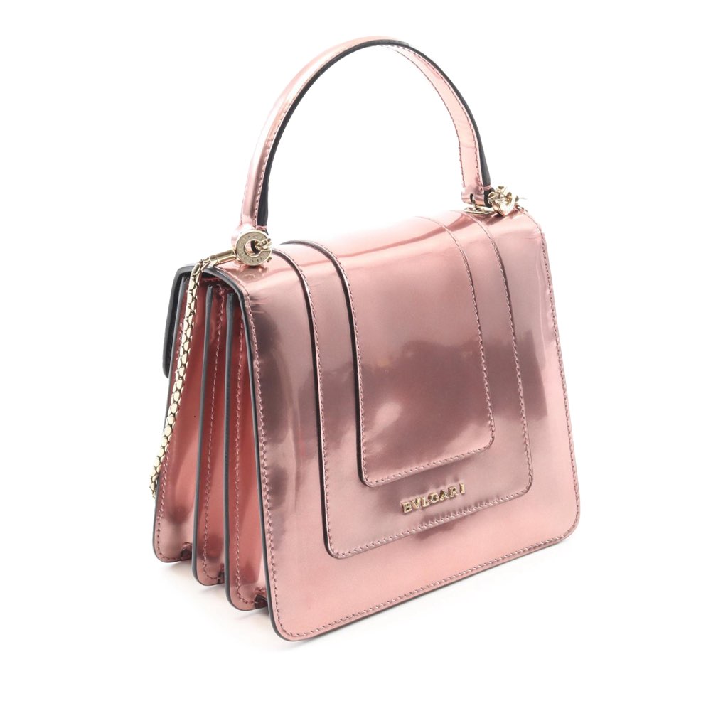 Bvlgari Patent Serpenti Forever Top Handle Satchel - 2
