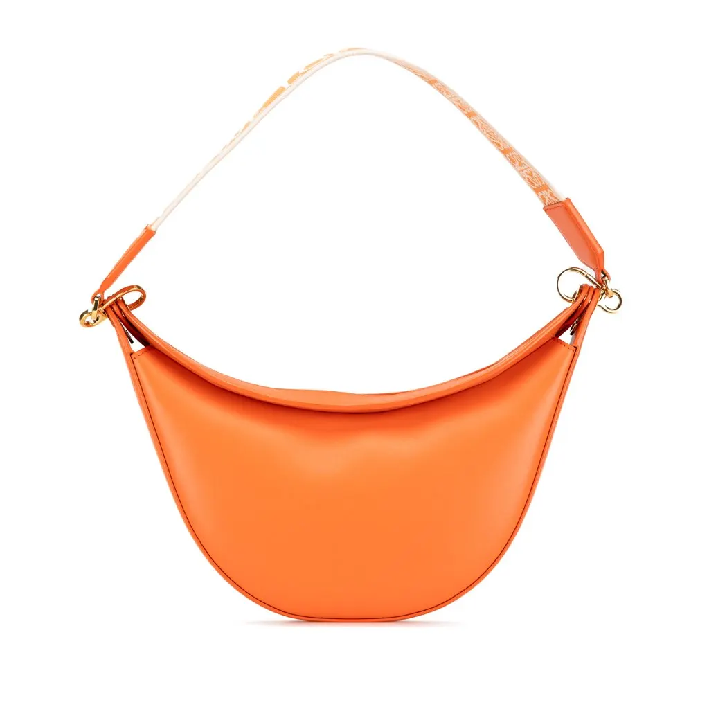 Loewe Small Leather Luna Hobo Orange Leather Good - Front View