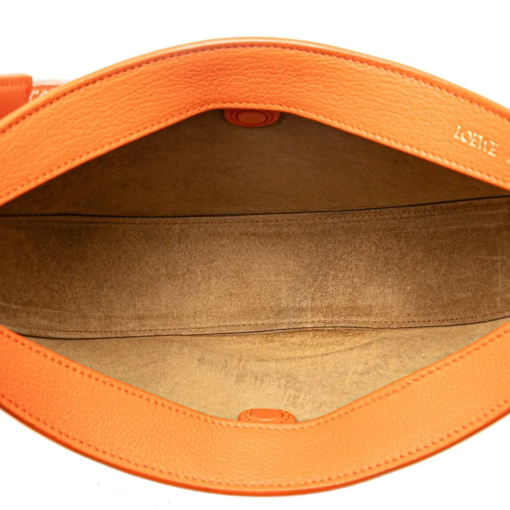 Loewe Small Leather Luna Hobo Orange Leather Good - Model View