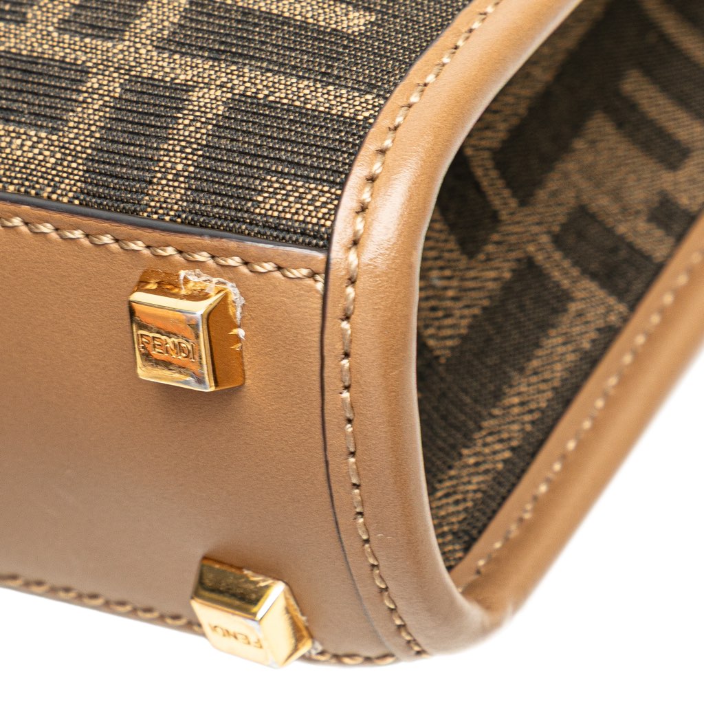 Fendi Mini Zucca Canvas Sunshine Shopper Tote - Image 10