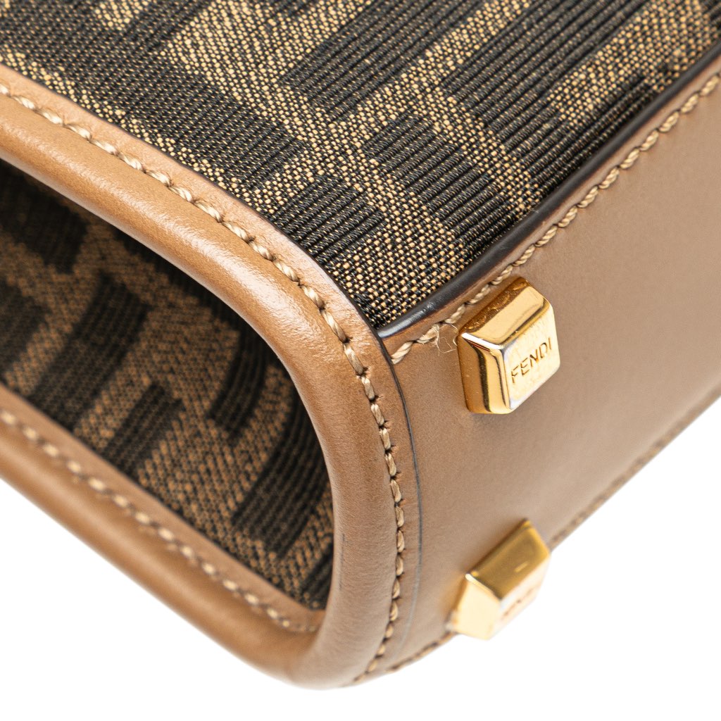 Fendi Mini Zucca Canvas Sunshine Shopper Tote - Image 11