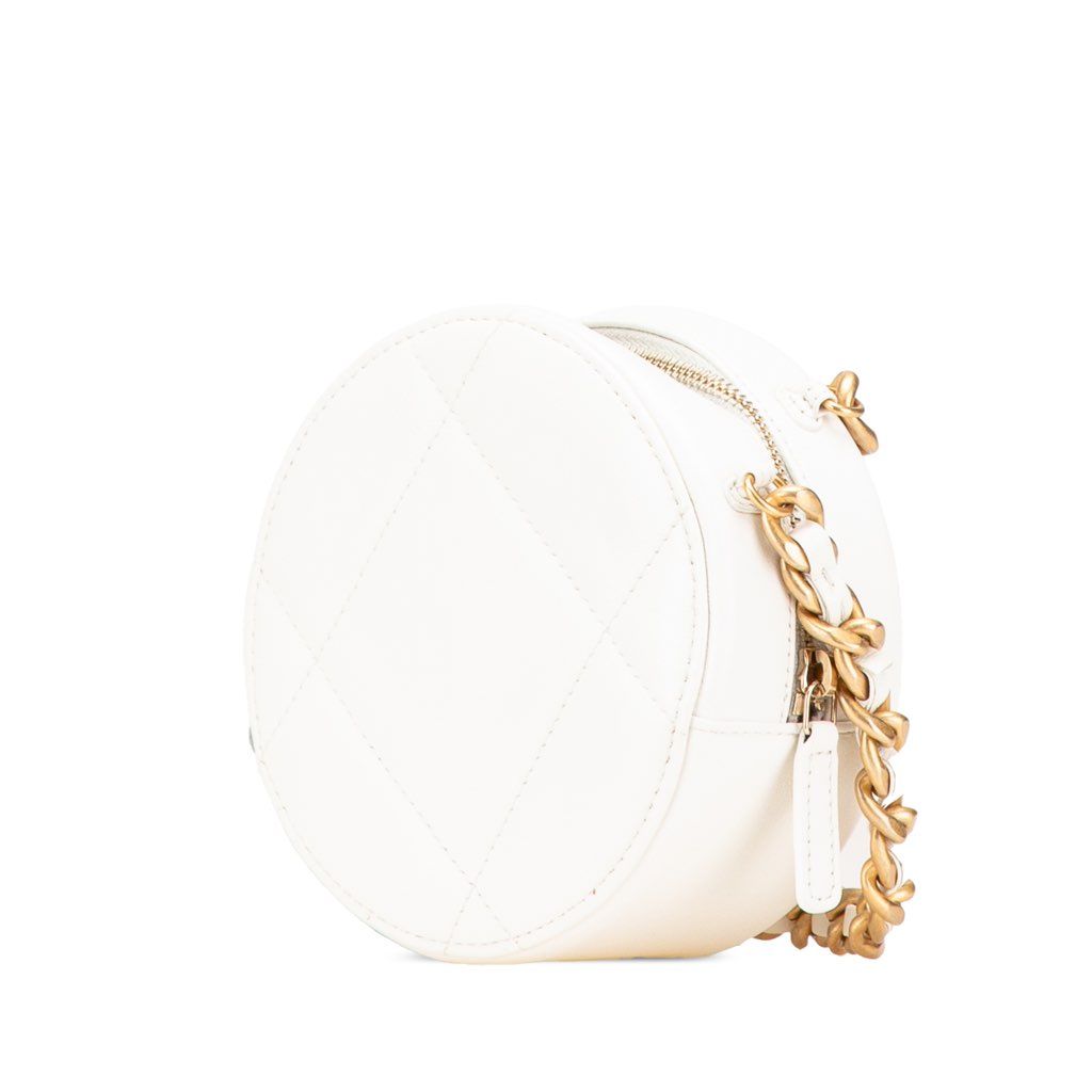 Chanel Lambskin 19 Round Clutch with Chain - 2