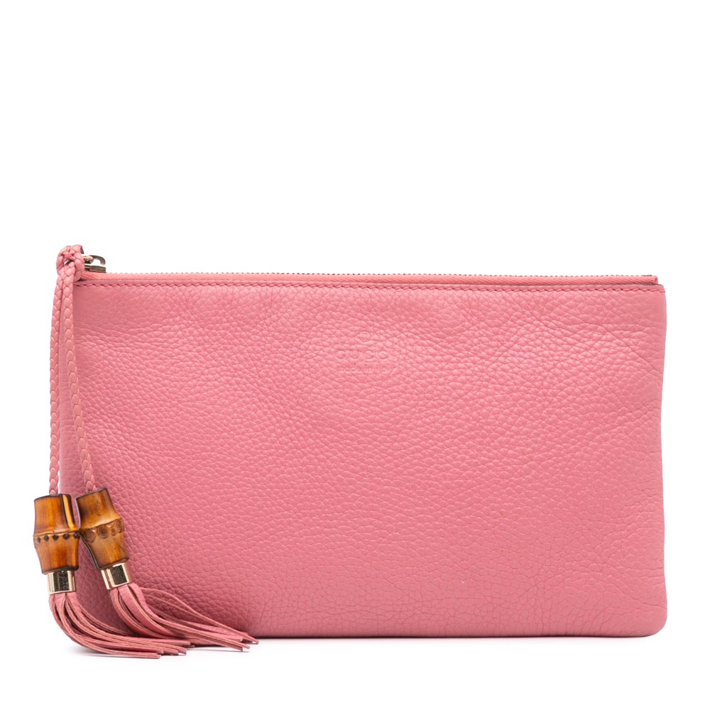 Gucci Calfskin Bamboo Clutch