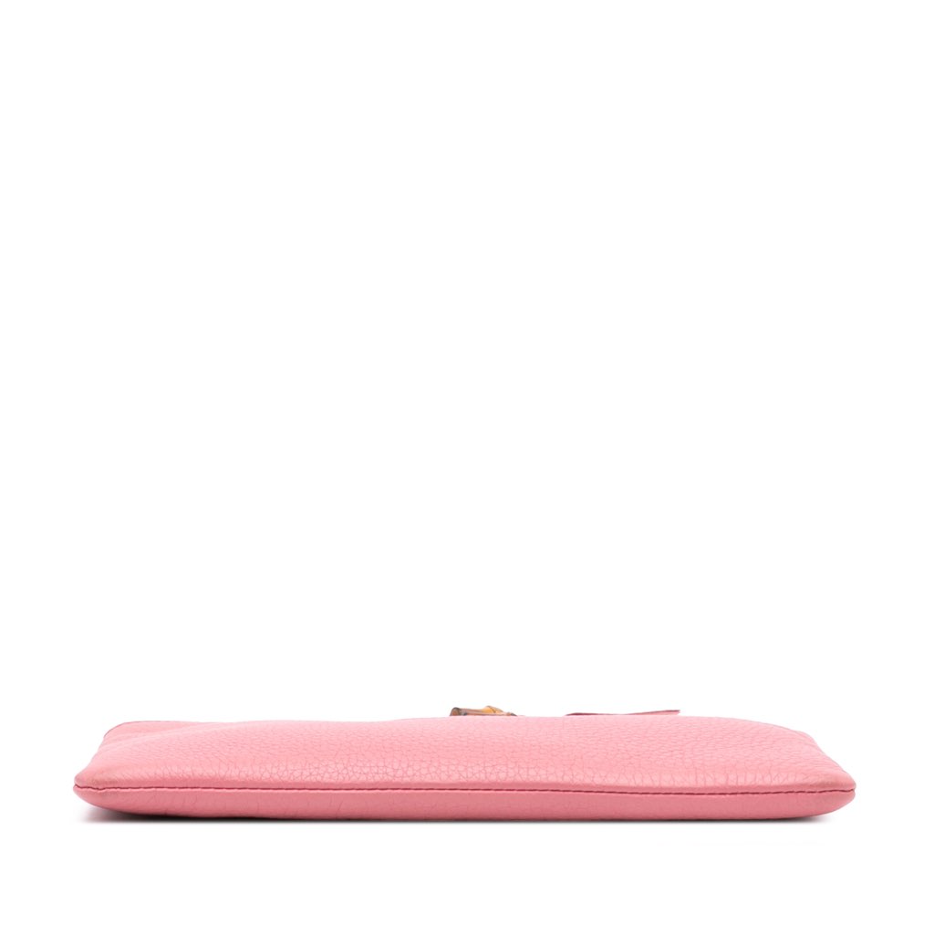 Gucci Calfskin Bamboo Clutch - Image 6