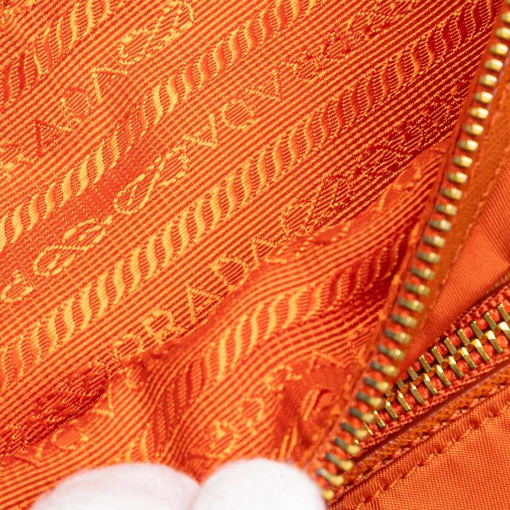 Prada Saffiano Trimmed Tessuto Zip Top Crossbody - Image 12