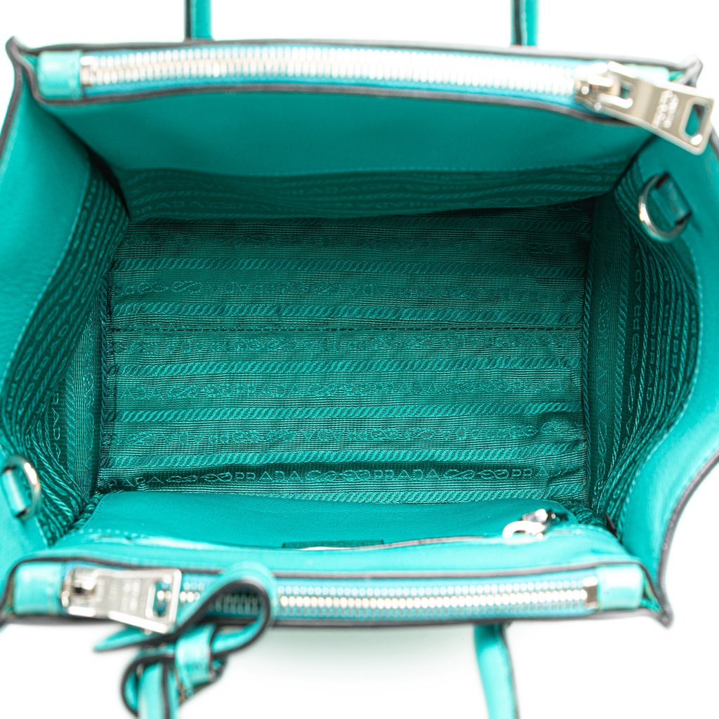 Prada Scamosciato Trimmed Glace Calf Twin Pocket Satchel - 4