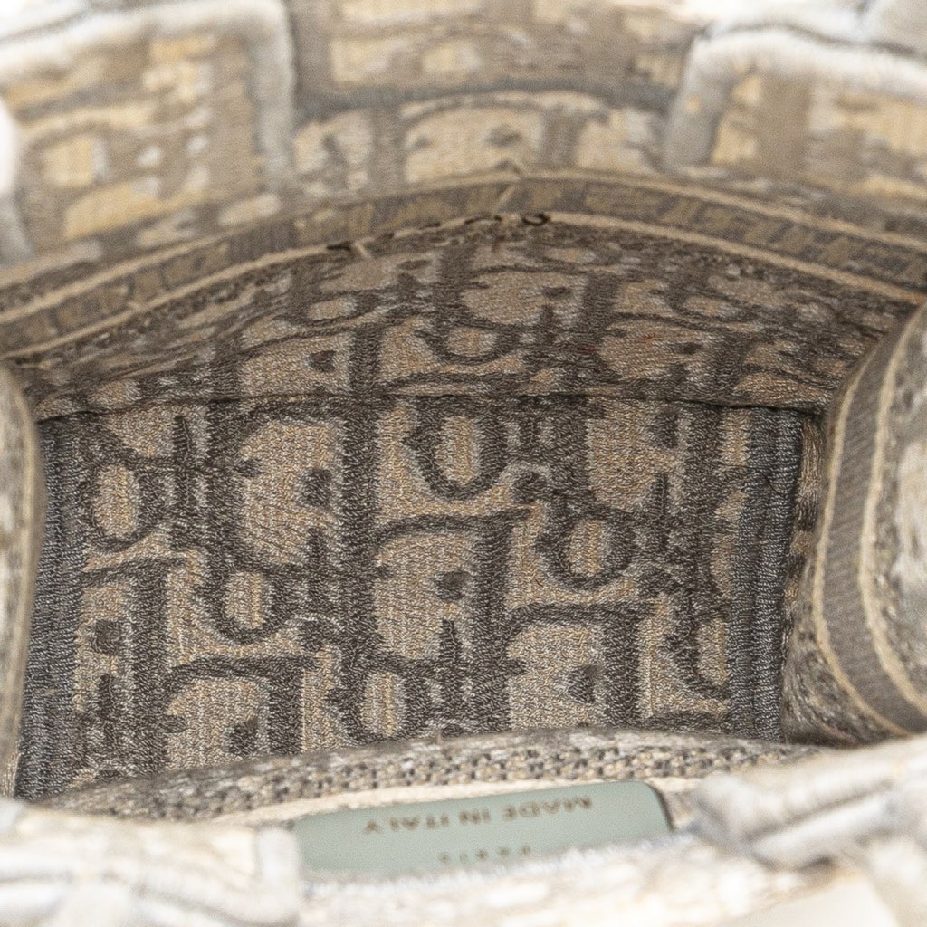 Dior Mini Oblique Canvas Vertical Book Tote - 4