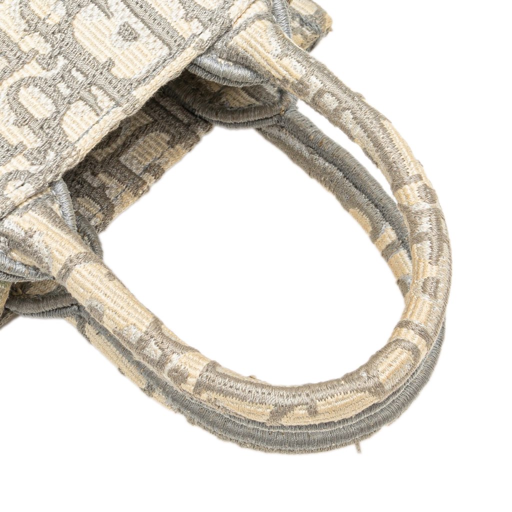 Dior Mini Oblique Canvas Vertical Book Tote - Image 11