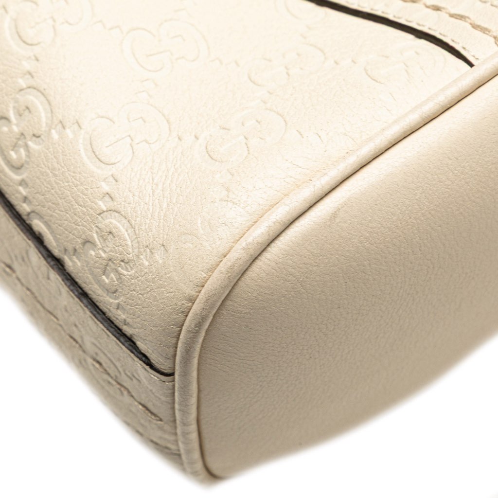 Gucci Pebbled Calfskin with Guccissima Trim Signoria Shoulder Bag - Image 13