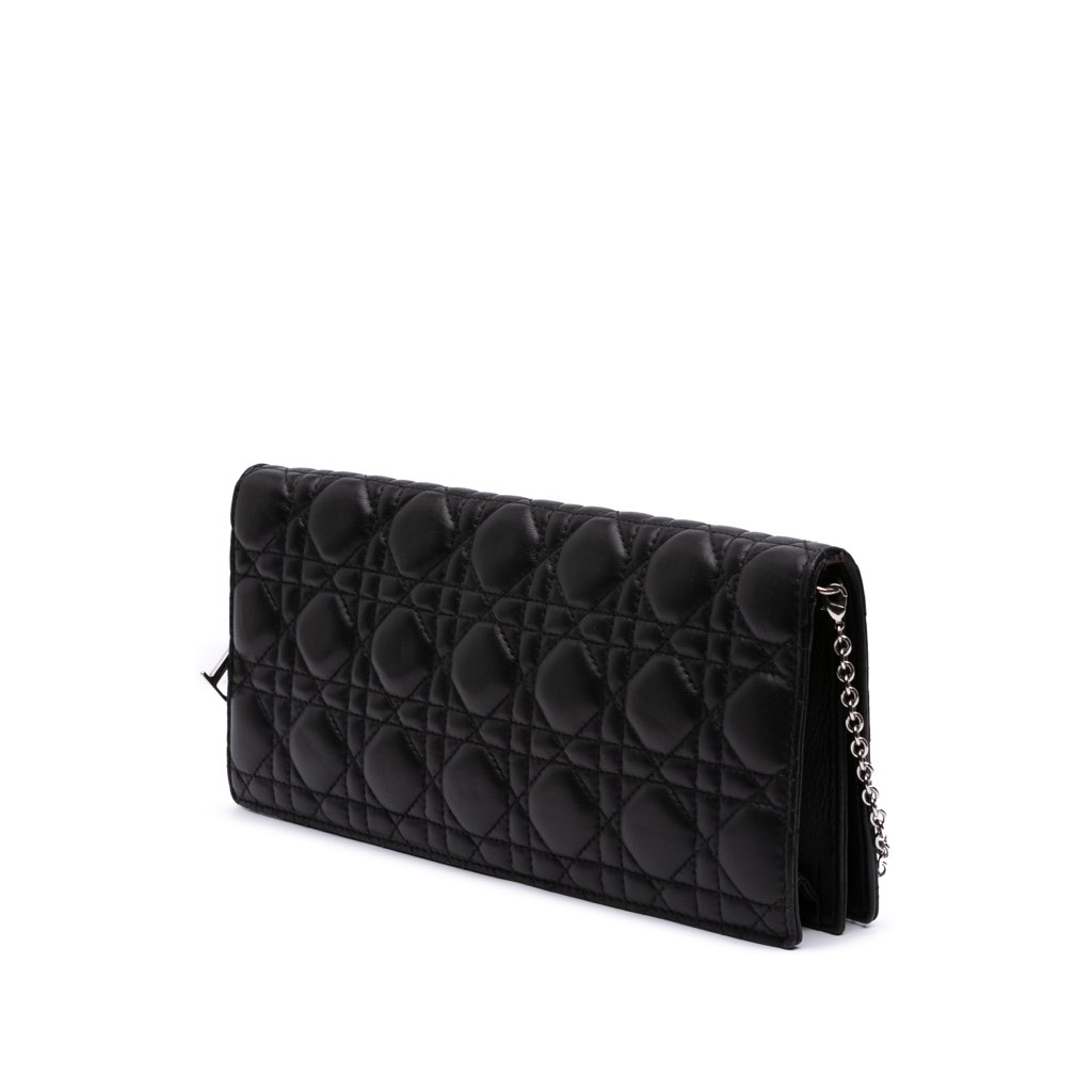 Dior Lambskin Cannage Lady Dior Convertible Clutch - 2