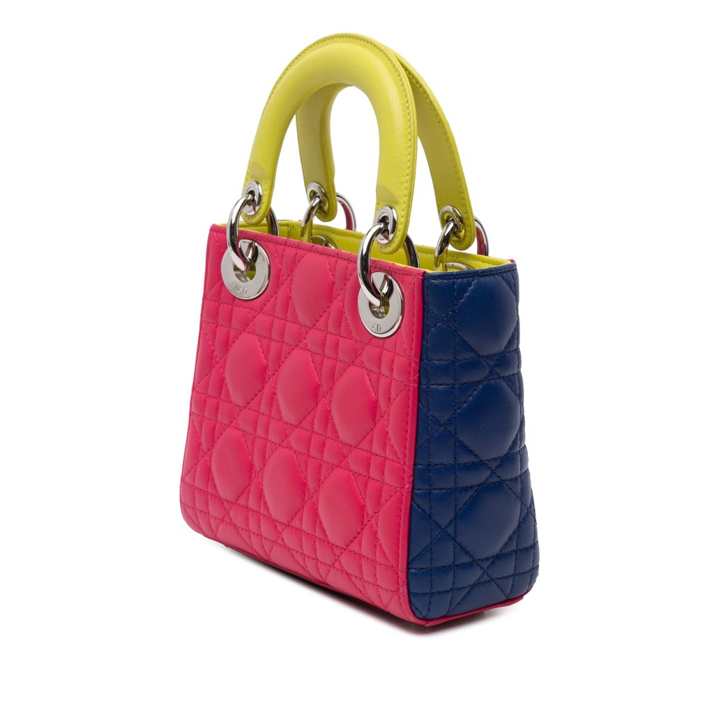 Dior Mini Tricolor Lambskin Cannage Lady Dior - 2