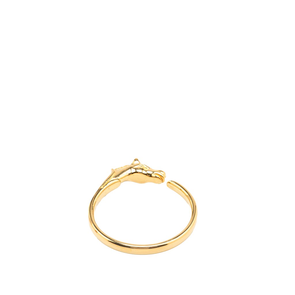 Hermès Gold Plated Tete de Cheval Horse Bangle - 3