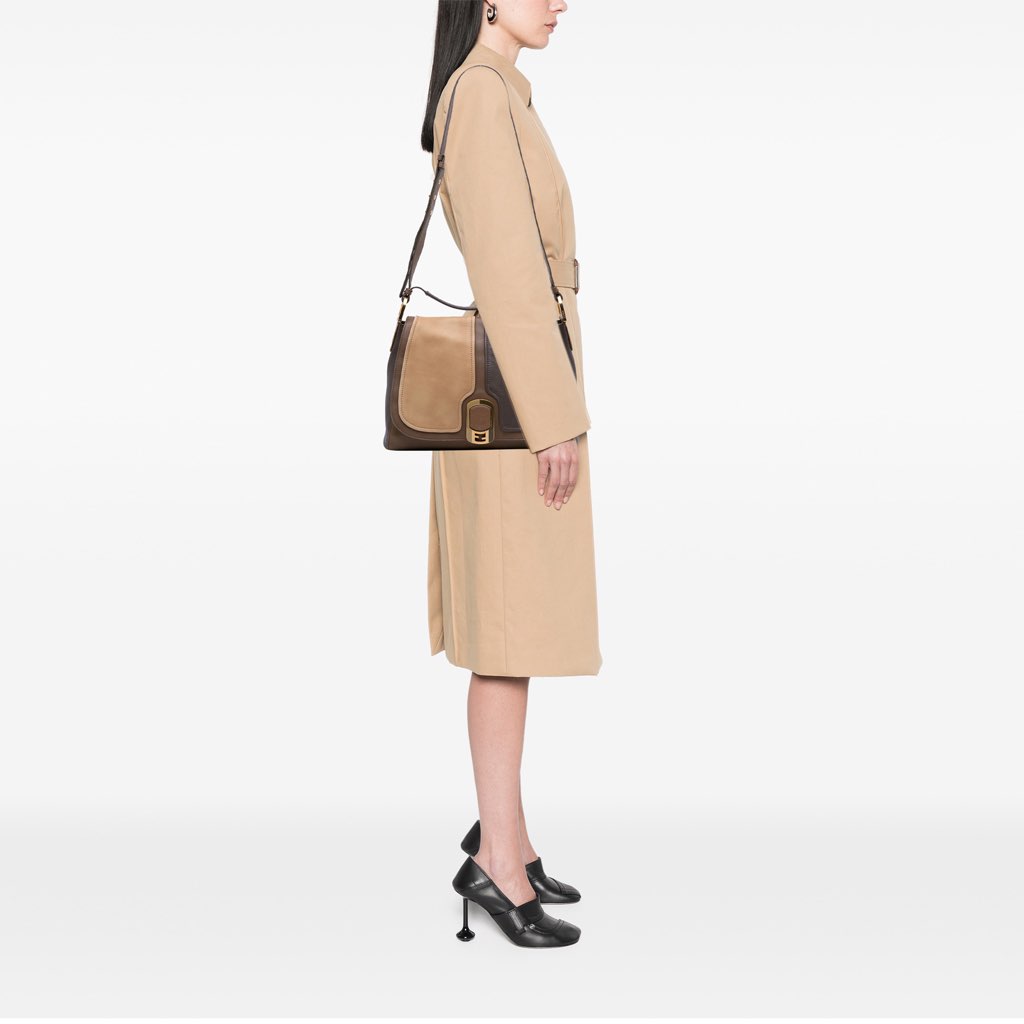 Fendi Calfskin Colorblock Anna Satchel - Image 13