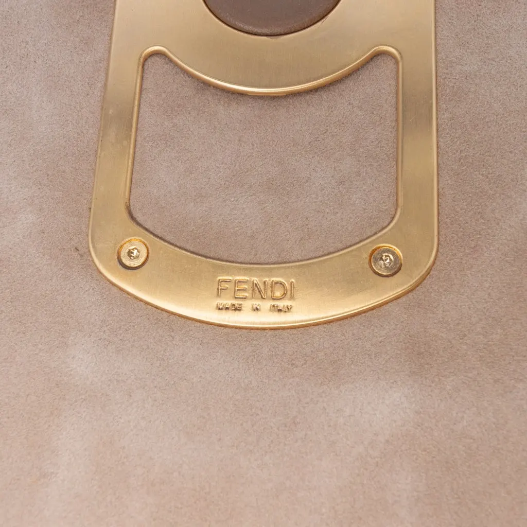 Fendi Calfskin Colorblock Anna Satchel Brown Leather Good - Box View