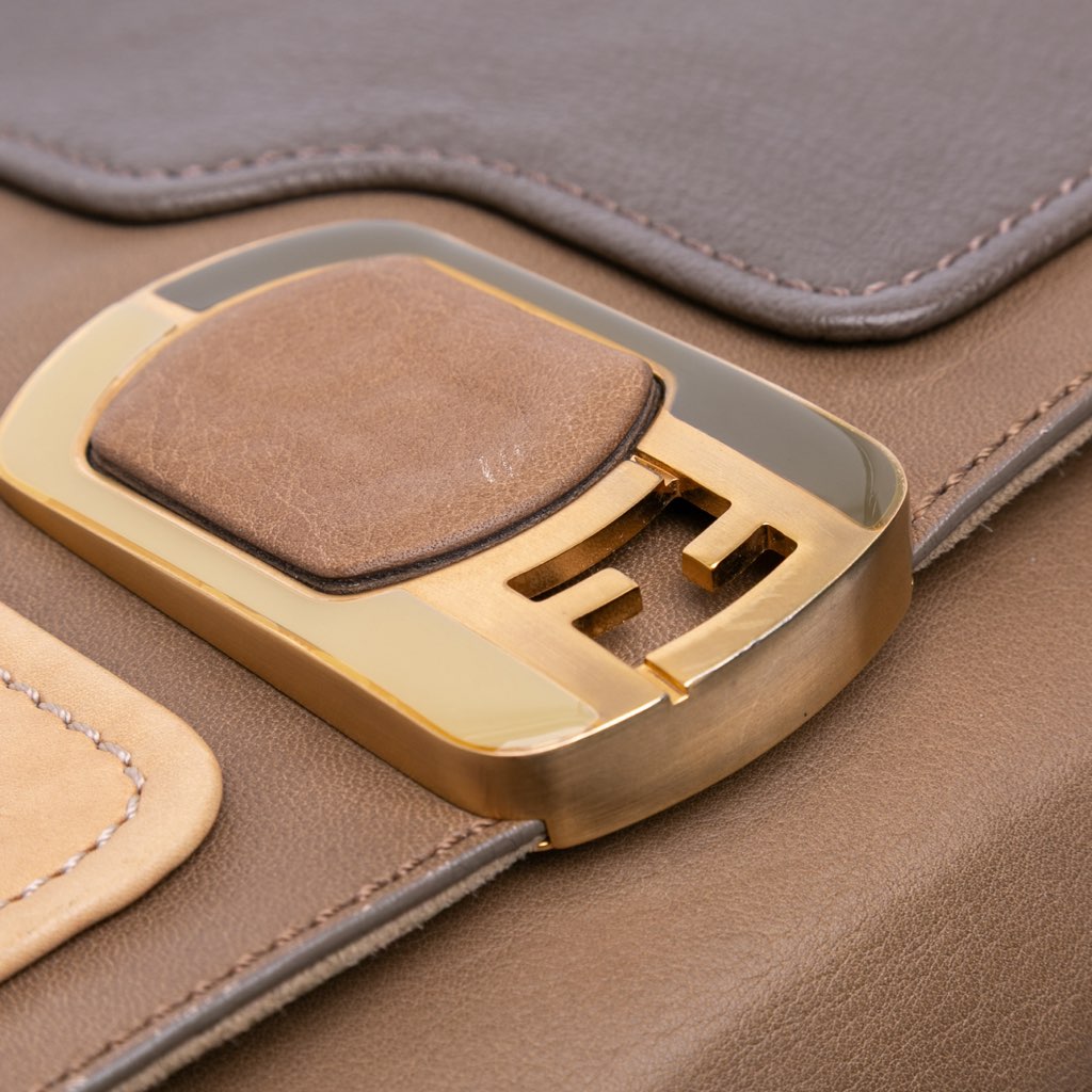 Fendi Calfskin Colorblock Anna Satchel - Image 10