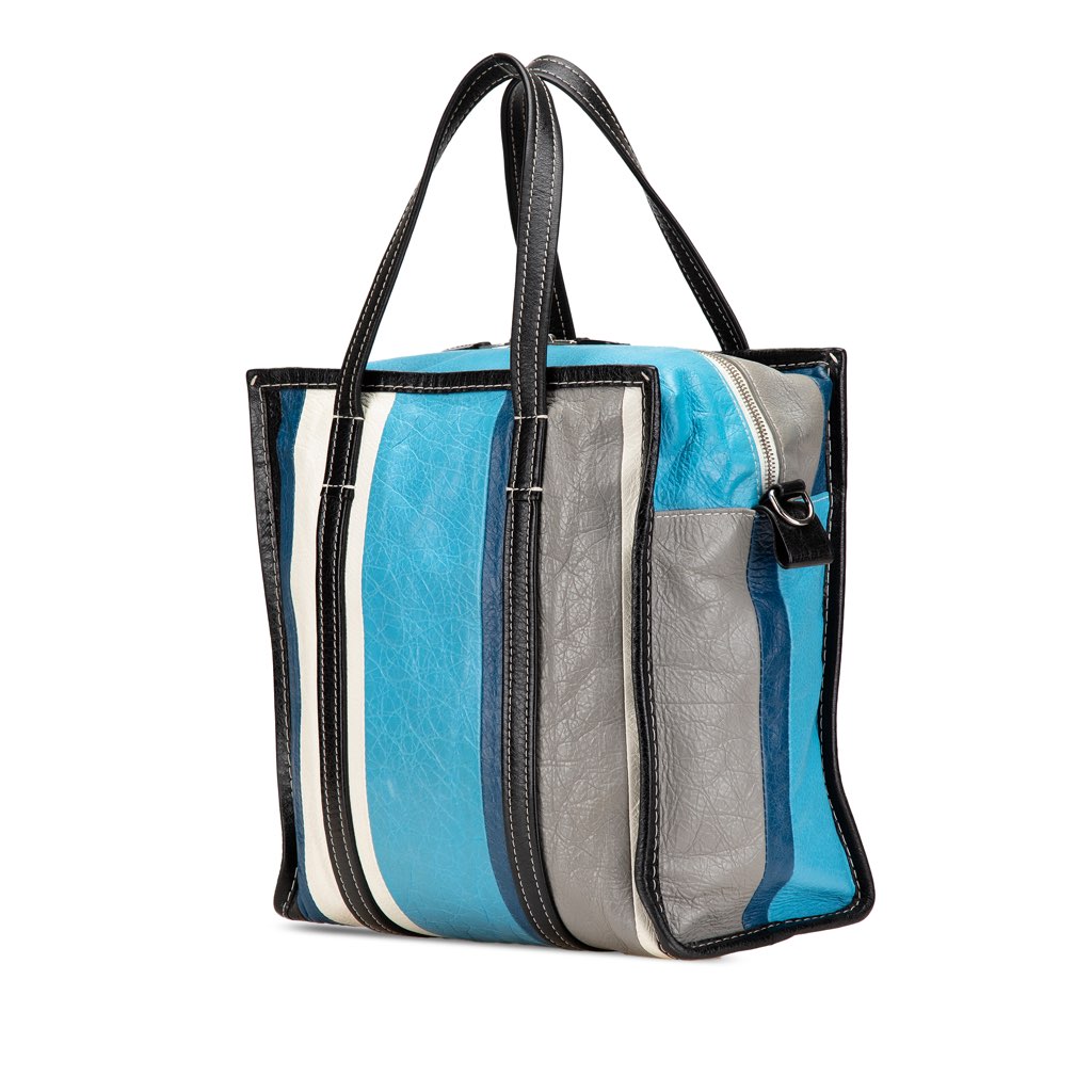 Balenciaga S Lambskin Bazar Shopper Satchel - Back view