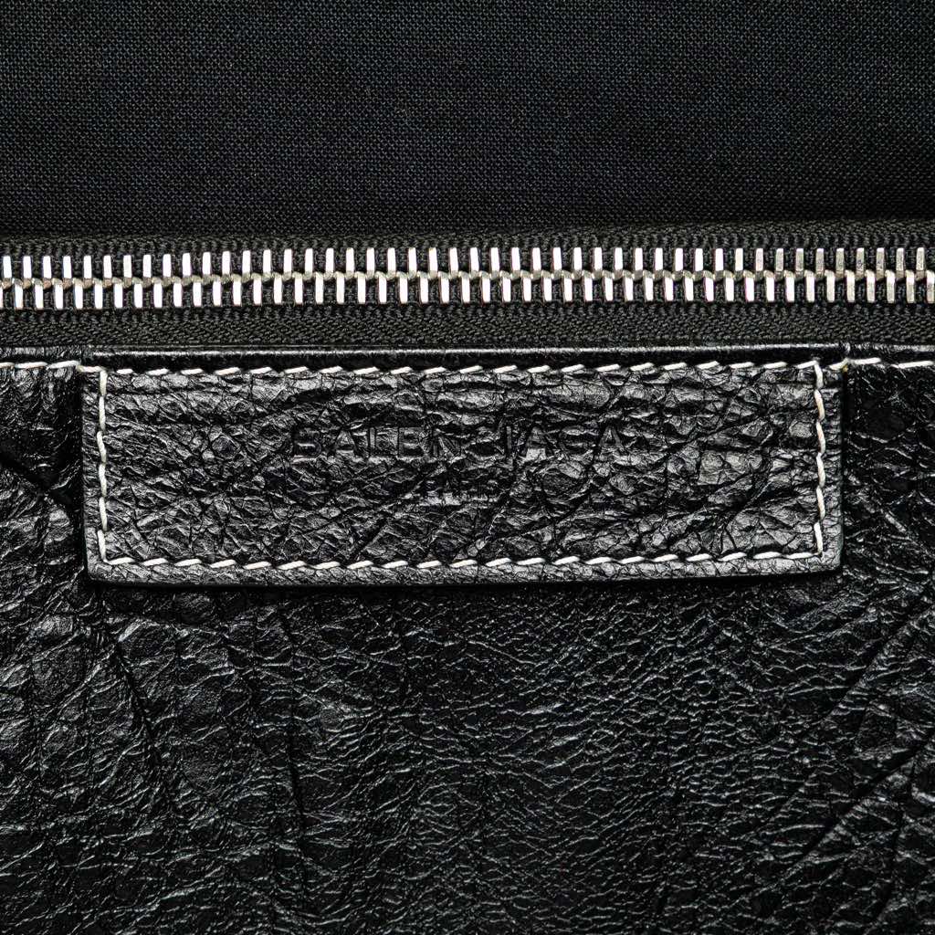 Balenciaga S Lambskin Bazar Shopper Satchel - Side view