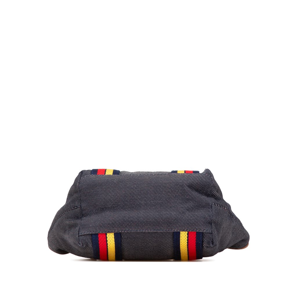 Fendi Mini Denim Lock Shopping Tote - Image 6