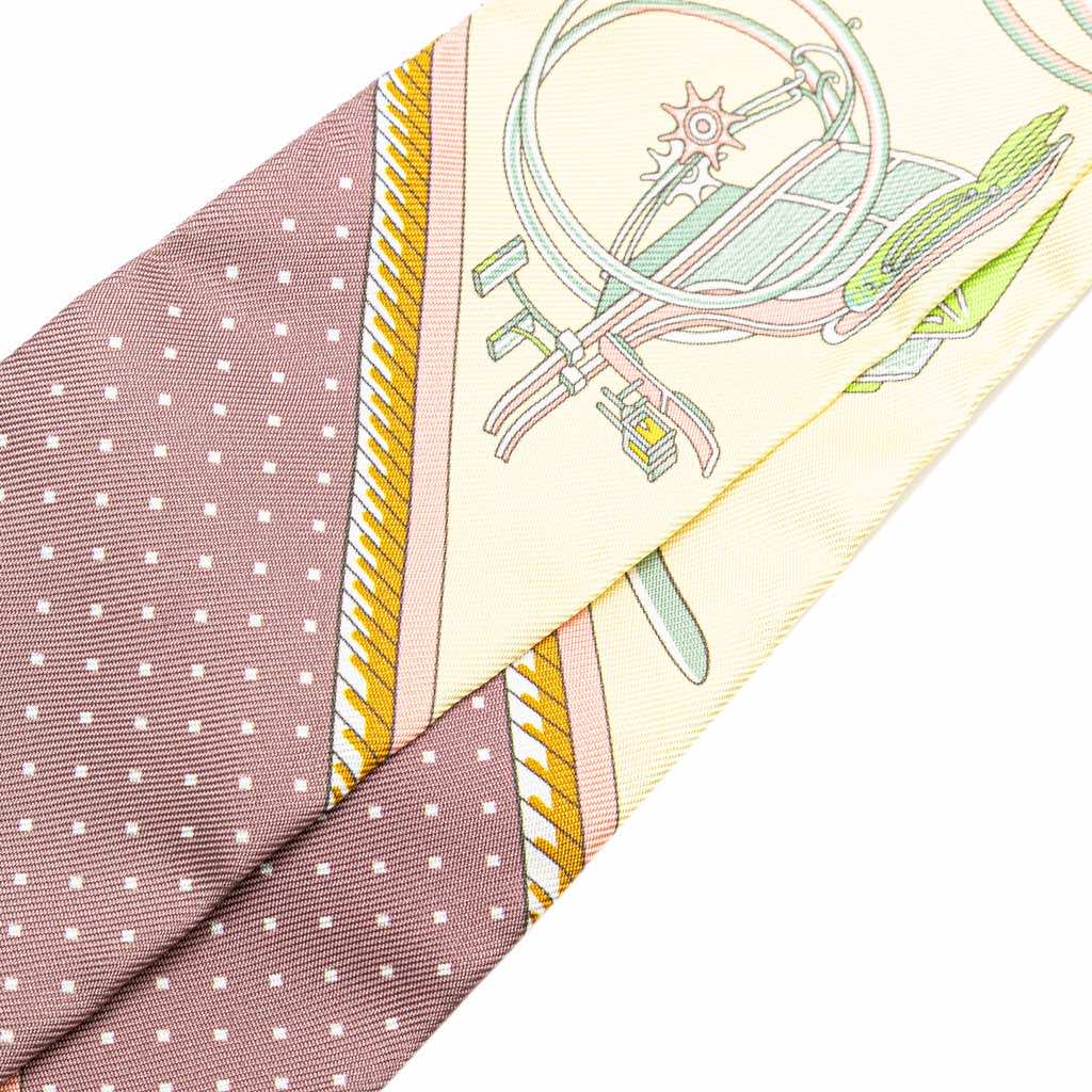 Hermès Les Voitures a Transformation Twilly Silk Scarf - Back view