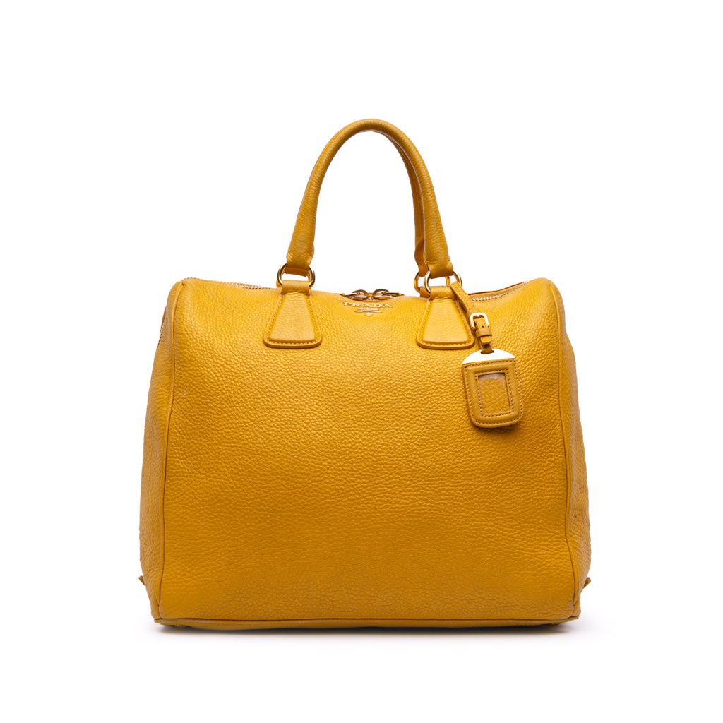 Prada Vitello Daino Boston Bag