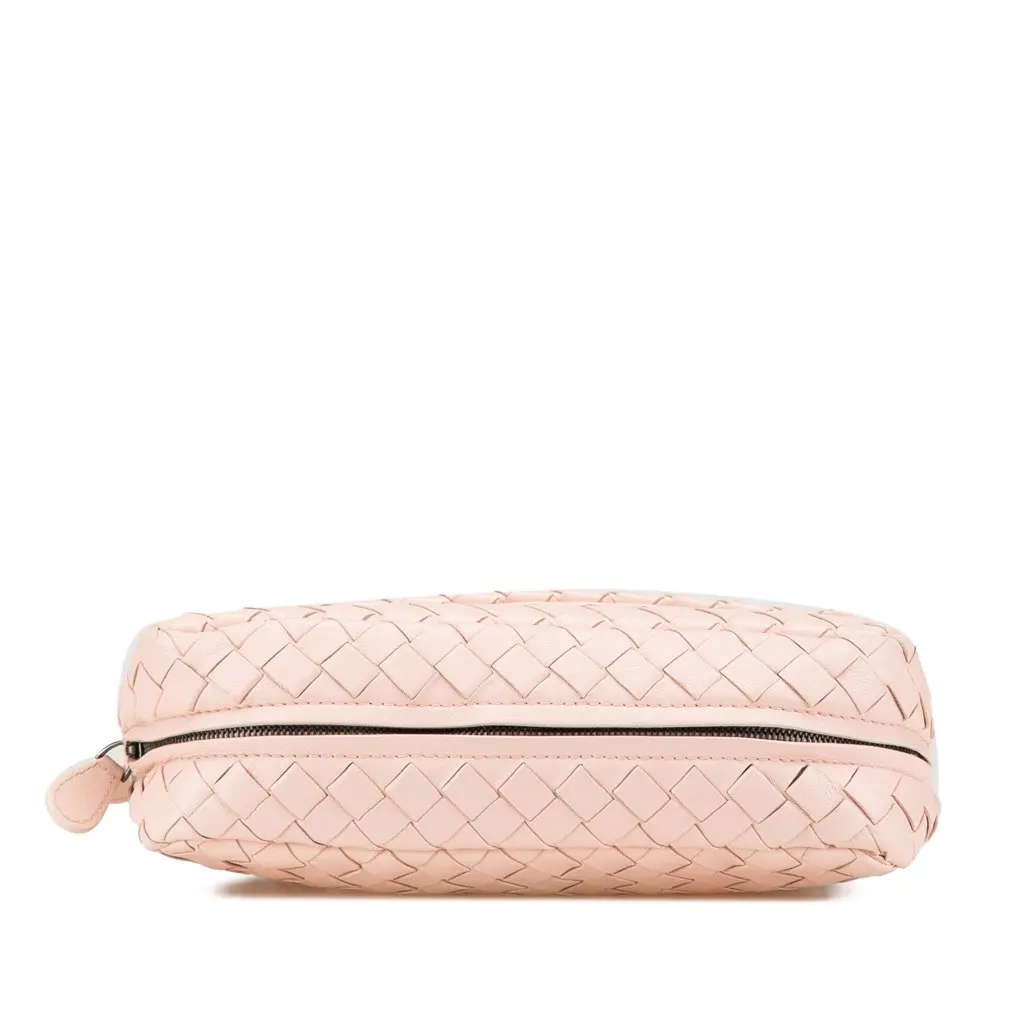 Bottega Veneta Leather Intrecciato Chain Flap Crossbody Pink Leather Very good - Inside View