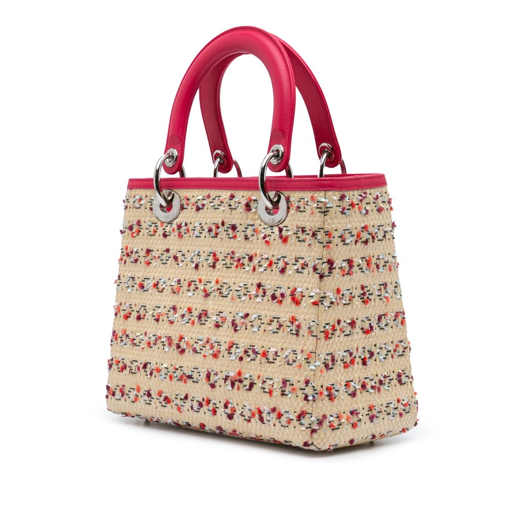 Dior Medium Woven Raffia Lady Dior - 2