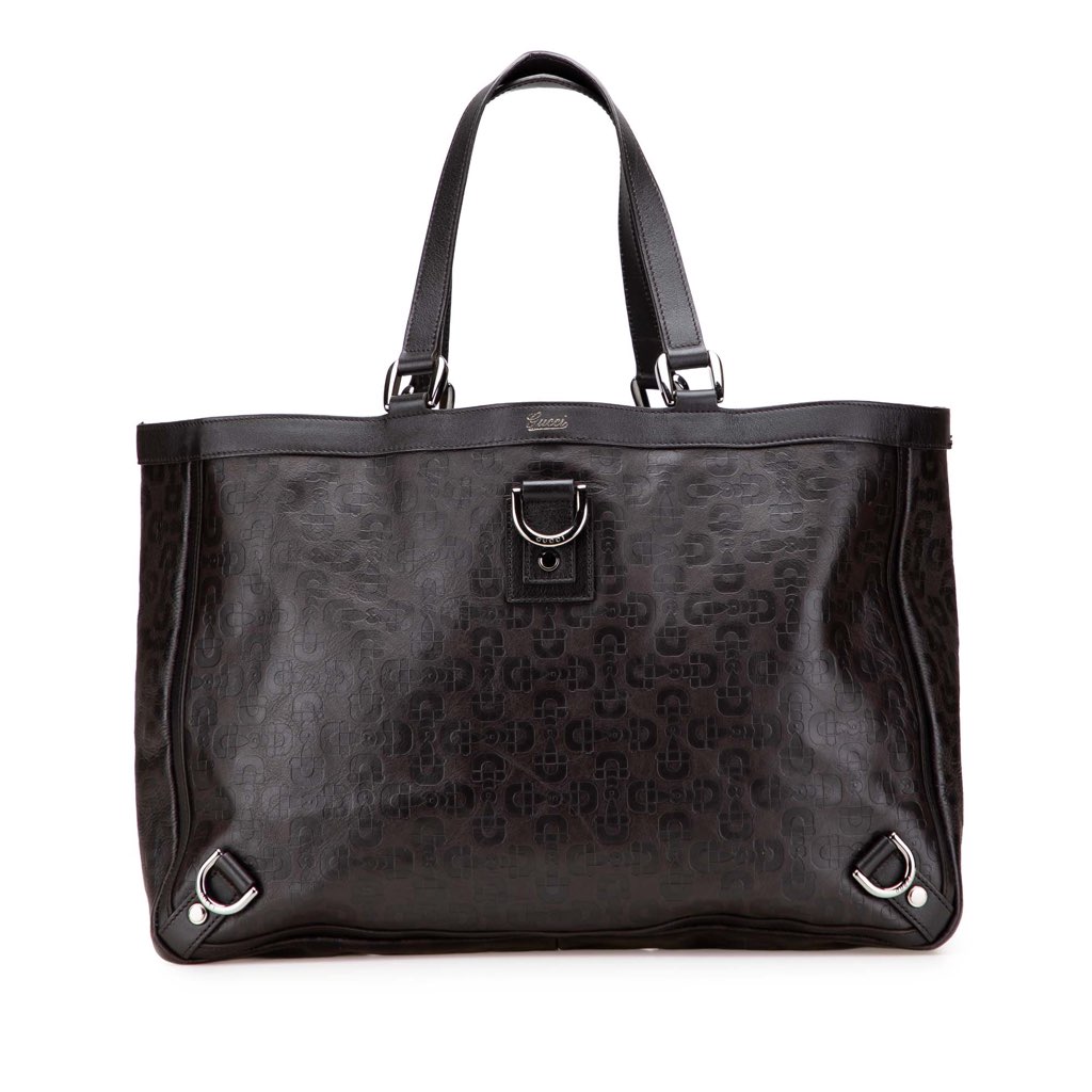 Gucci Leather Abbey D Ring Horsebit Tote