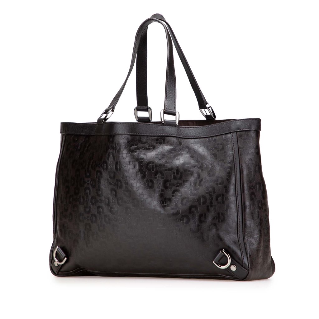 Gucci Leather Abbey D Ring Horsebit Tote - Back view