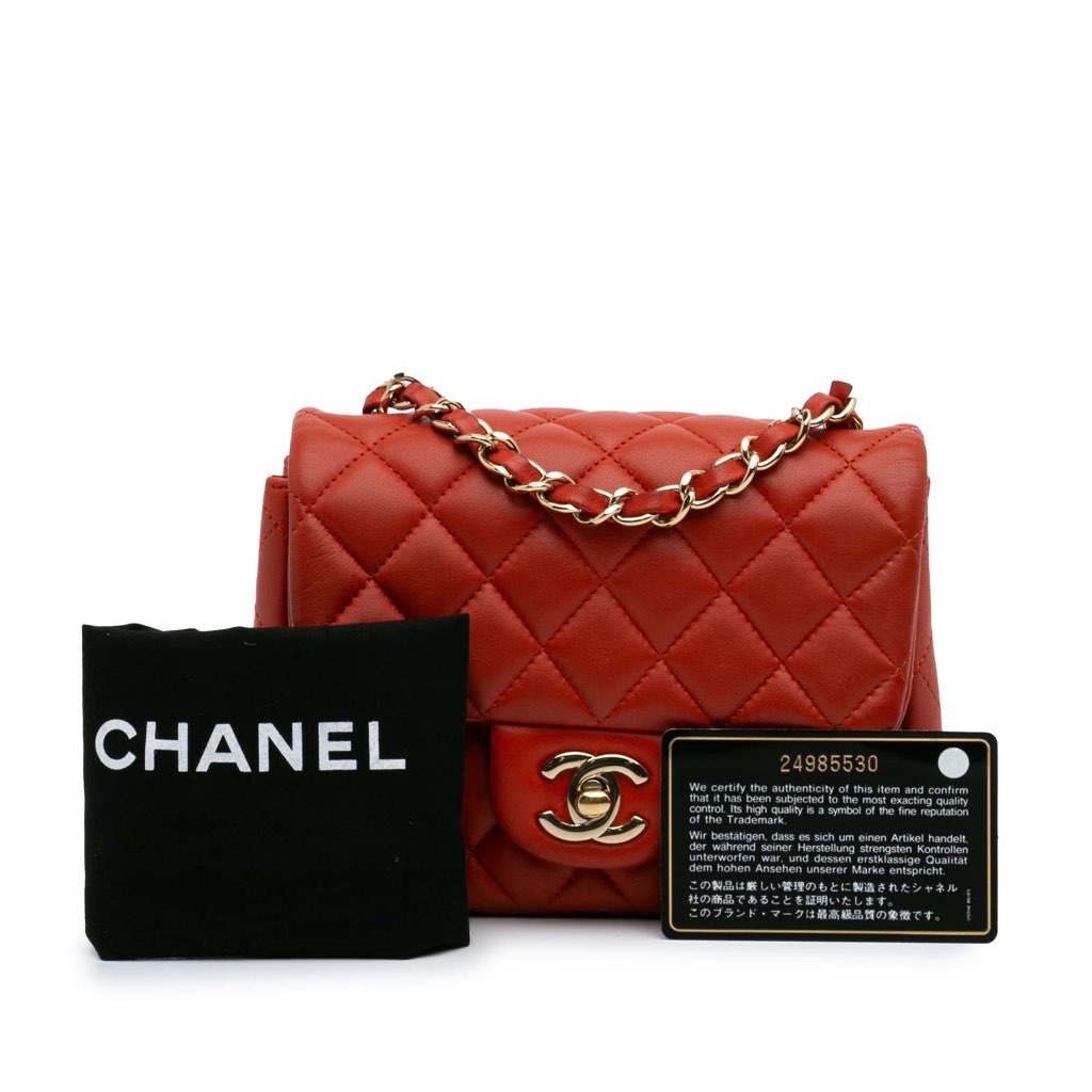 Chanel Mini Square Classic Lambskin Single Flap - Image 12