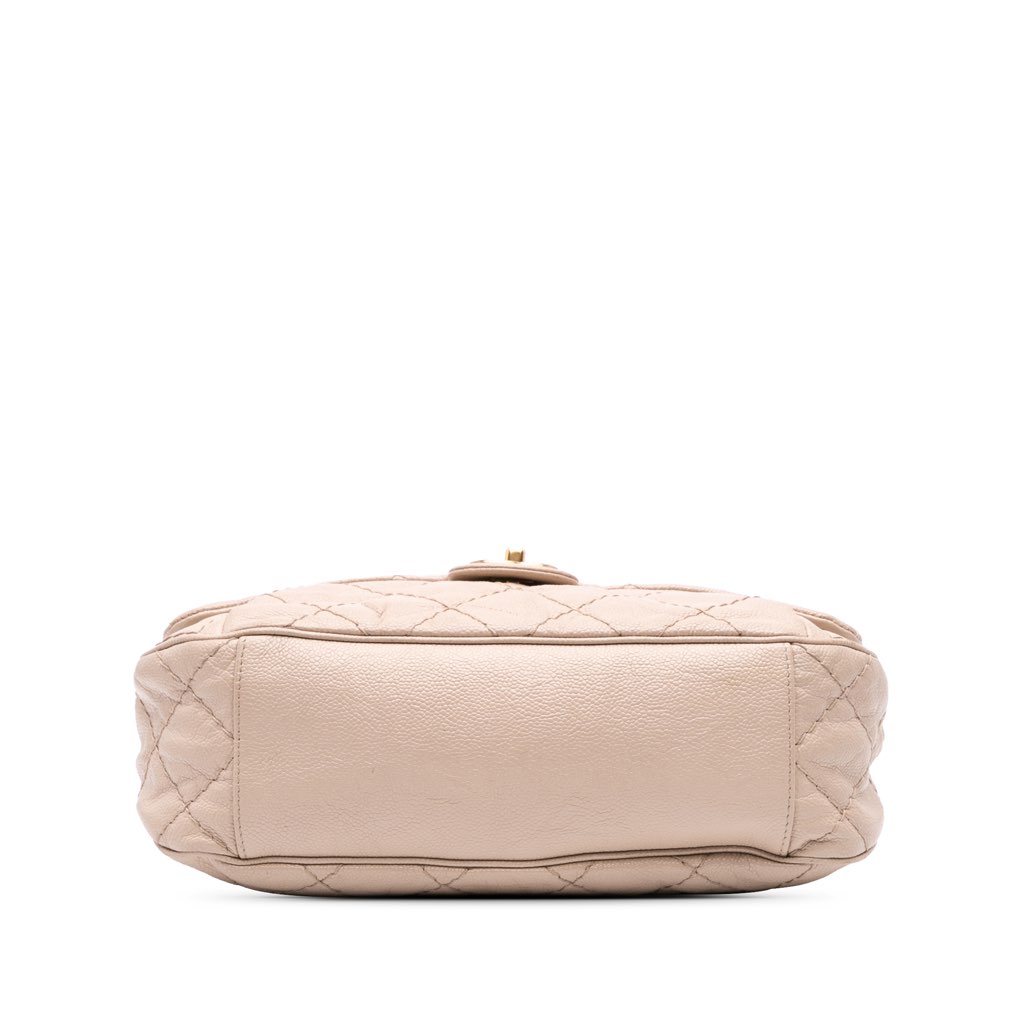 Chanel Medium Quilted Caviar Coco Pleats Messenger Flap - Image 6