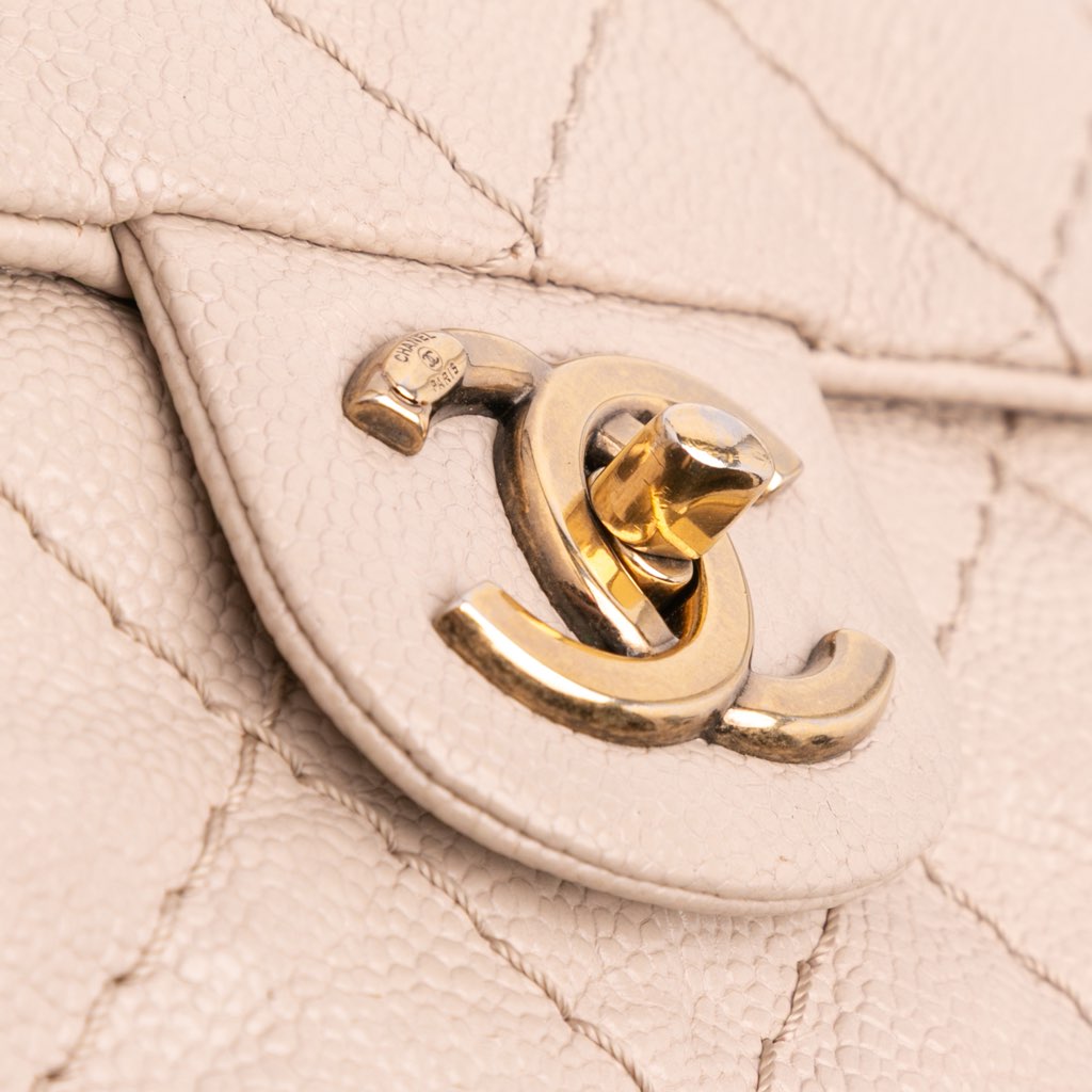 Chanel Medium Quilted Caviar Coco Pleats Messenger Flap - Detail 1