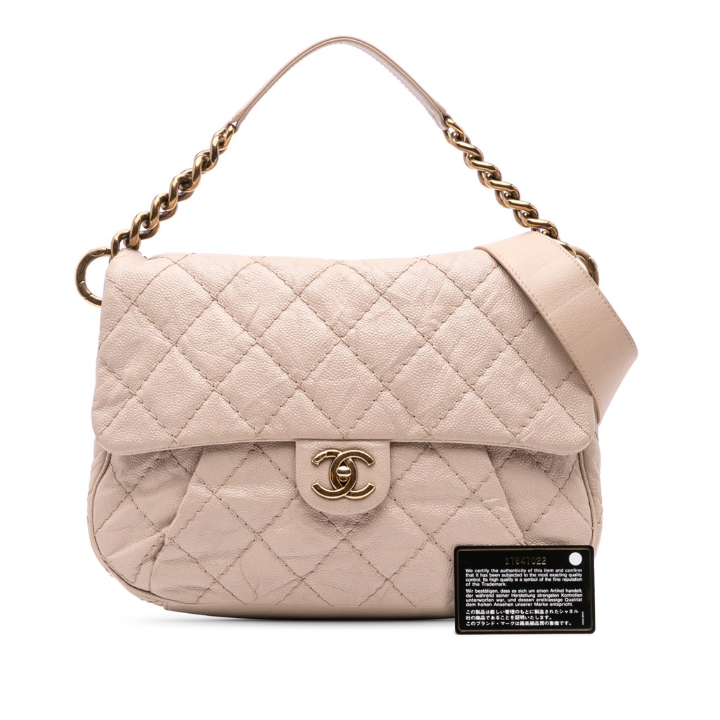 Chanel Medium Quilted Caviar Coco Pleats Messenger Flap - Image 12
