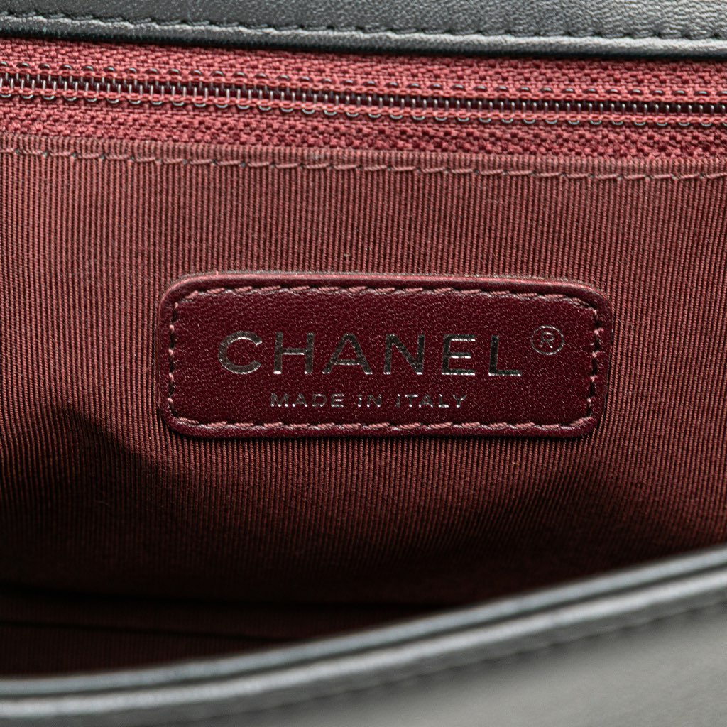 Chanel Medium Chevron Wrinkled Lambskin Boy Flap - Side view