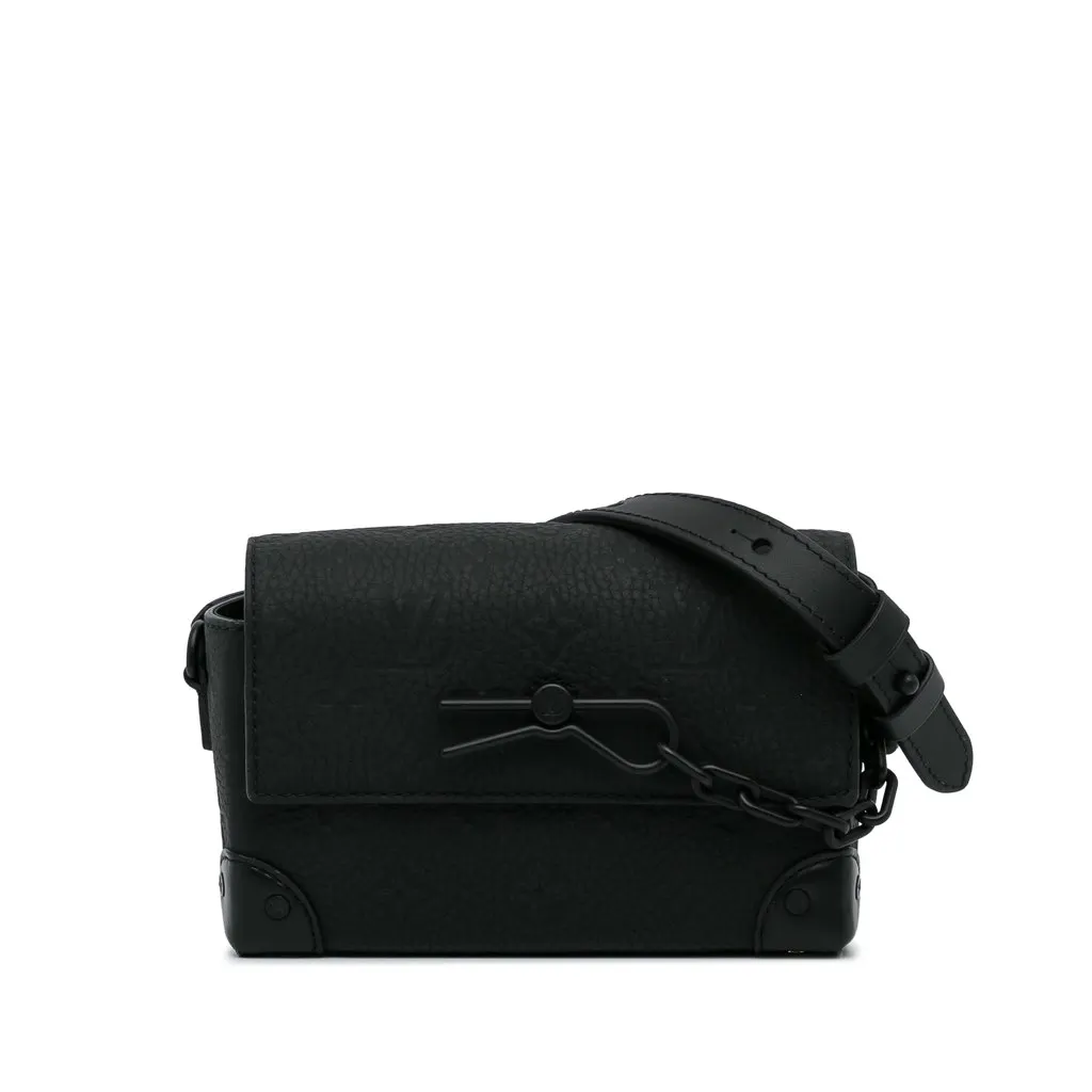 Louis Vuitton Monogram Taurillon Steamer Wearable Wallet Black Leather Very good - Front View