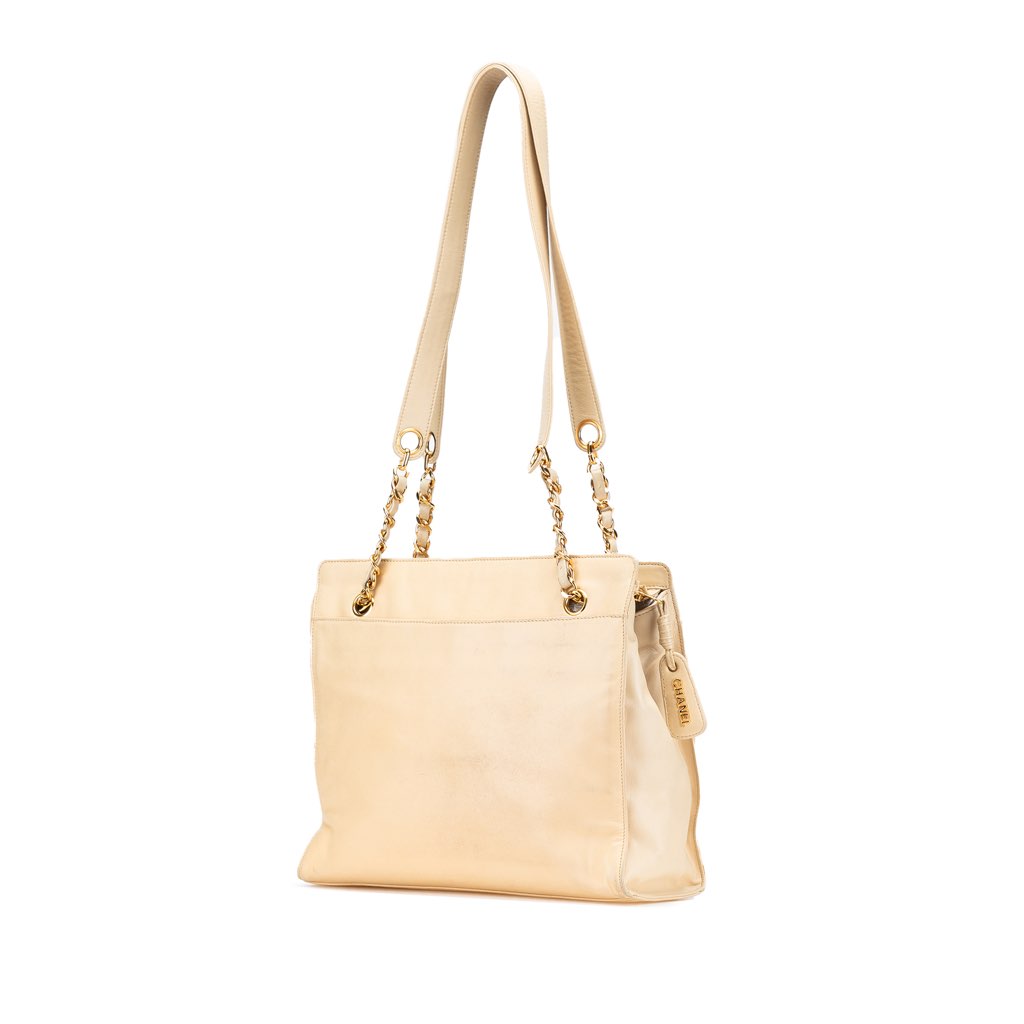 Chanel CC Lambskin Chain Tote - Back view