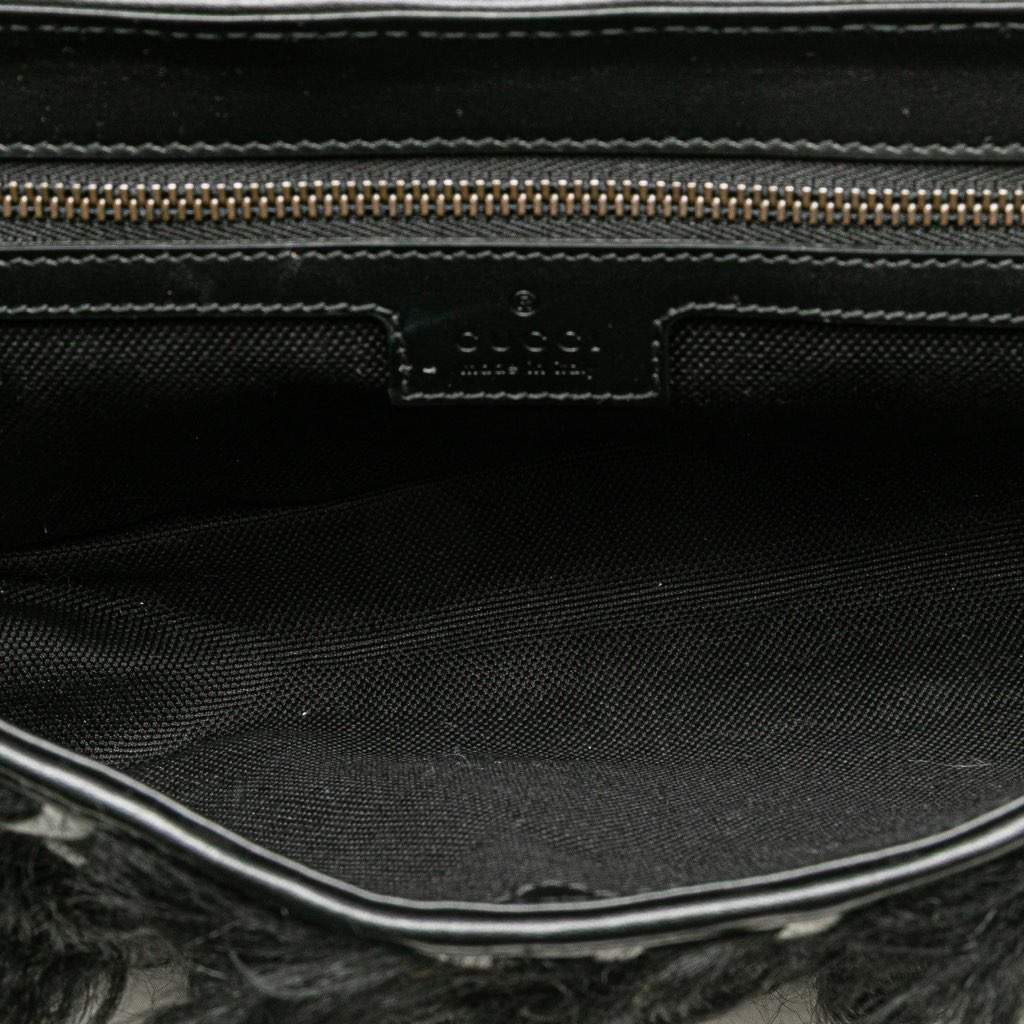 Gucci Small GG Marmont Embroidered Shearling Crossbody - 4