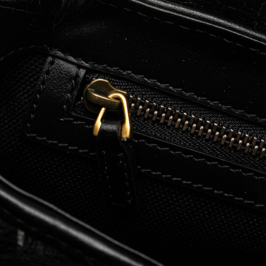 Gucci Small GG Marmont Embroidered Shearling Crossbody - Detail 2