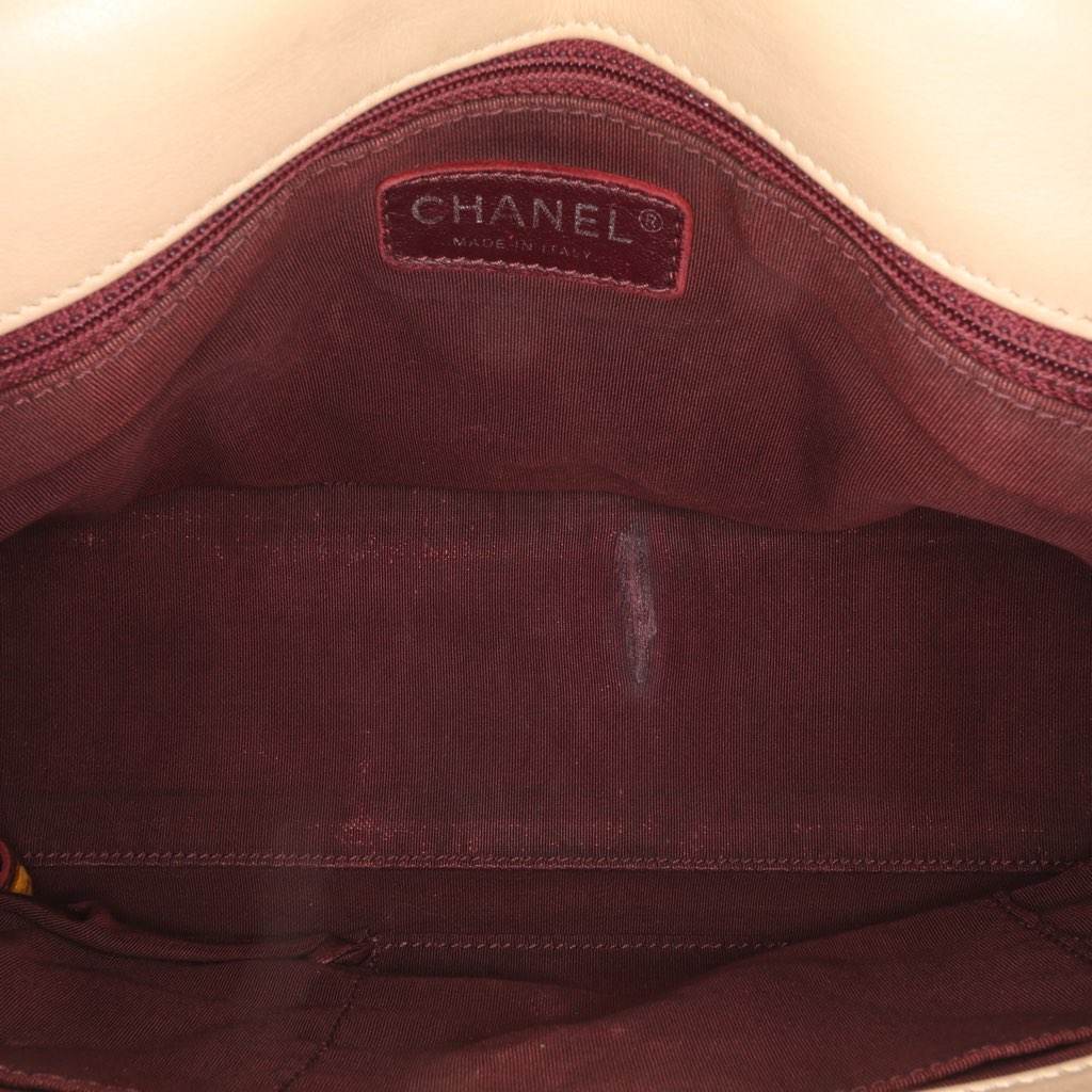 Chanel CC Bicolor Quilted Calfskin and Caviar Single Flap - 4