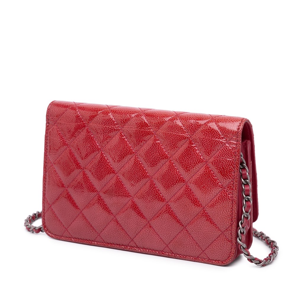 Chanel Paris Dallas CC Patent Goatskin Wallet on Chain - 2