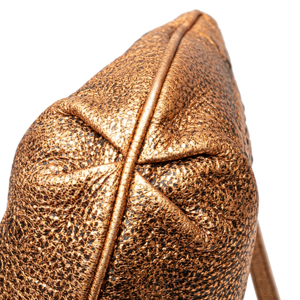 Bottega Veneta Intrecciato Trimmed Metallic Leather Crossbody - Image 12