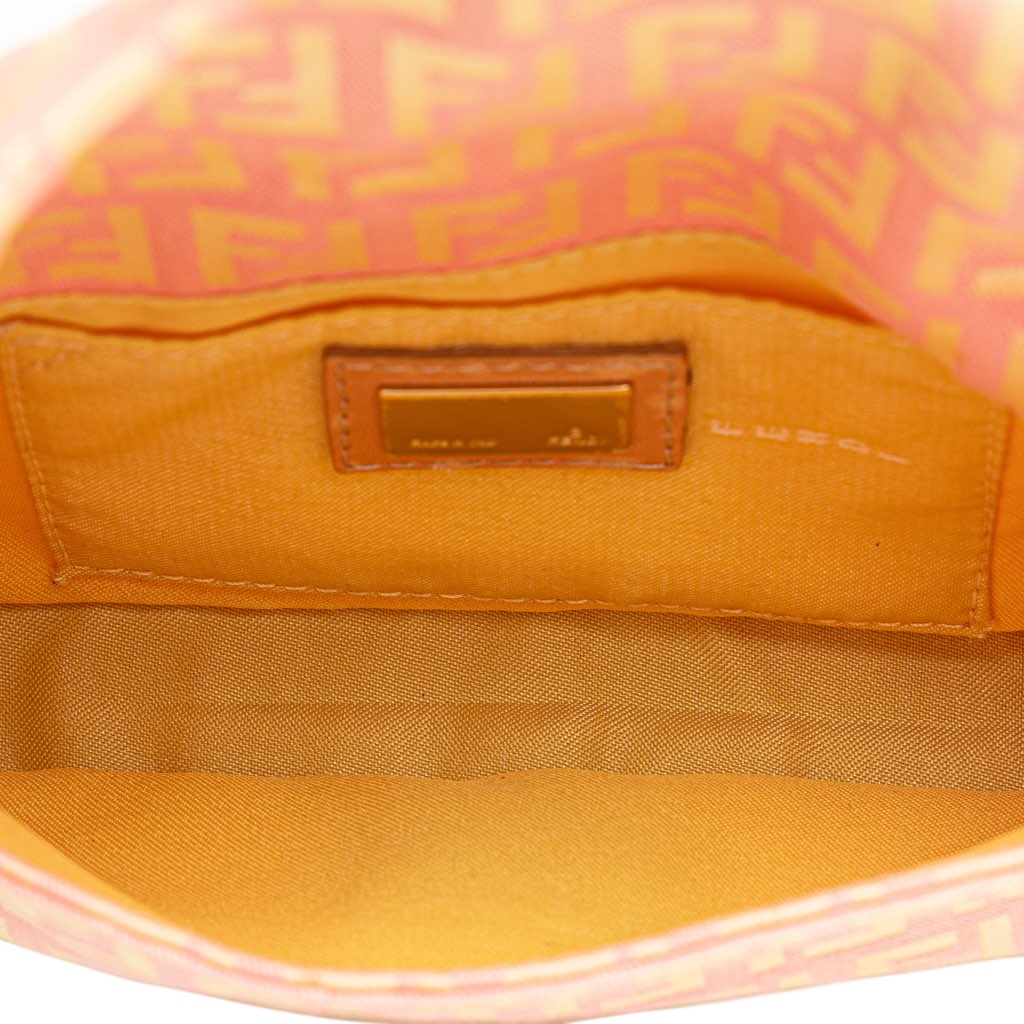Fendi Mini Zucchino Canvas Baguette - Side view