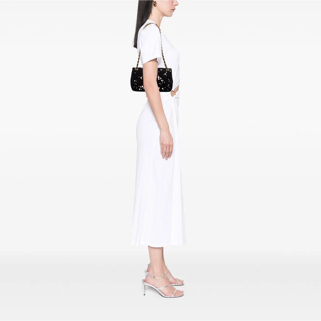Chanel Small Tweed Pearl Cosmos Flap Black Small Tweed