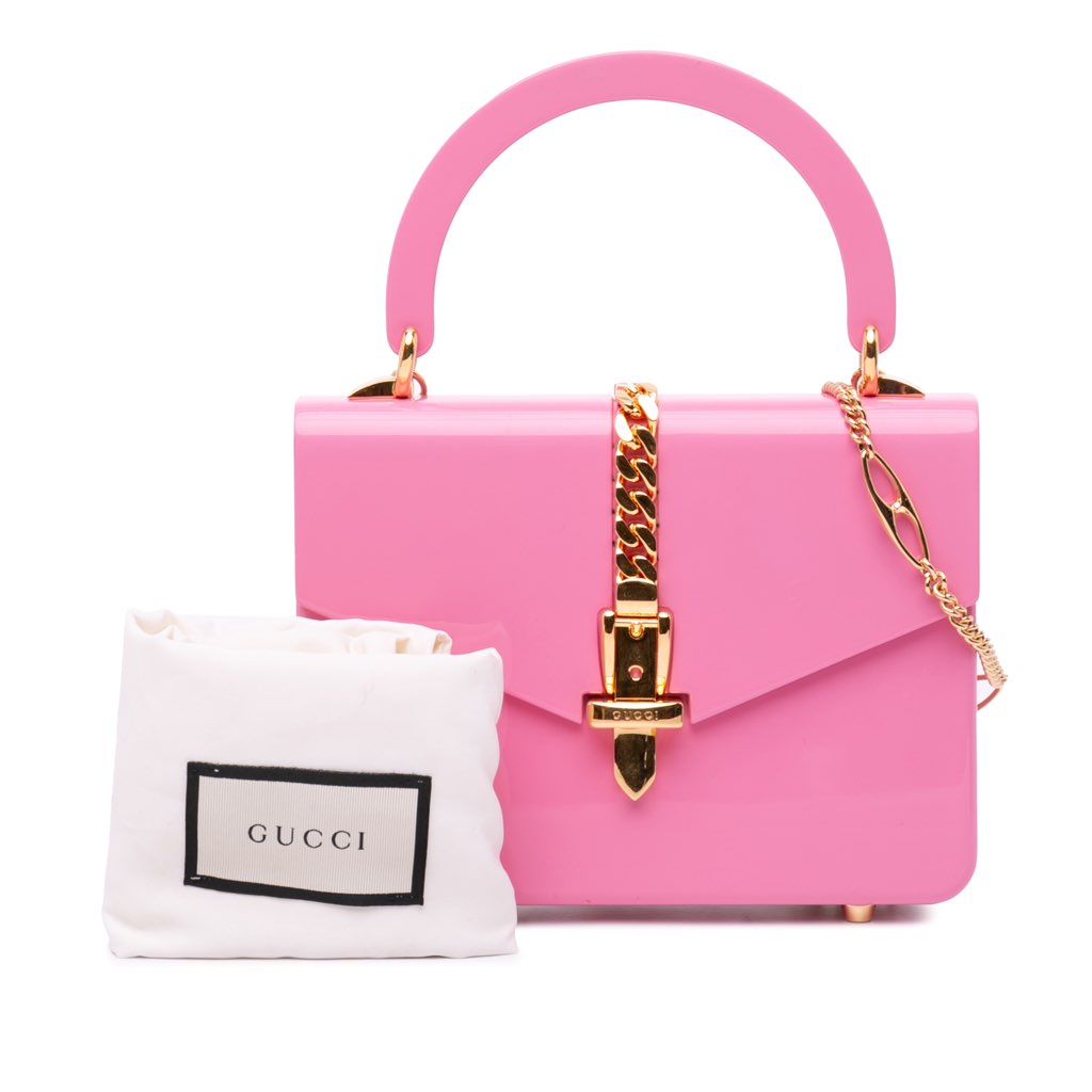 Gucci Mini Acrylic Sylvie 1969 Top Handle Bag - Image 13