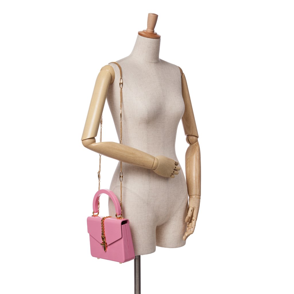 Gucci Mini Acrylic Sylvie 1969 Top Handle Bag - Image 12