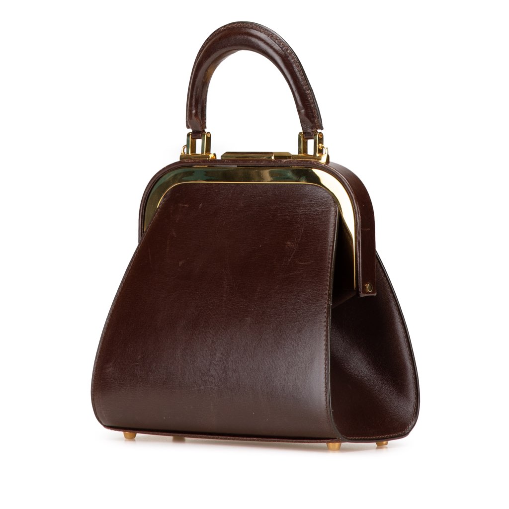 Dior Leather Fermoir Top Handle Bag - 2